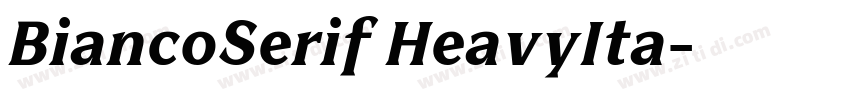 BiancoSerif HeavyIta字体转换